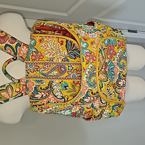 Vera Bradley Retired Provencal Yellow Floral Pattern Backpack VGUC - Picture 14 of 16